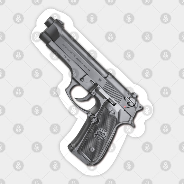 Weapons - Handgun - Beretta M92 - 41201 Sticker by Semenov